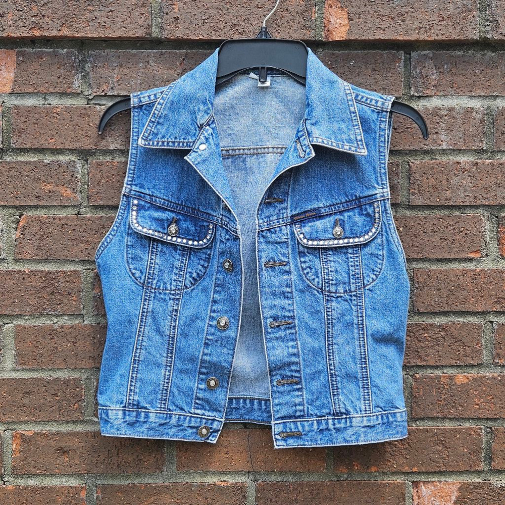 Guess Denim Vest Blue